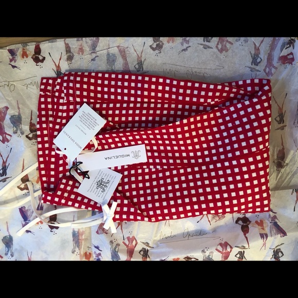 Miguelina nadine dress red gingham XS NWT - Picture 7 of 8